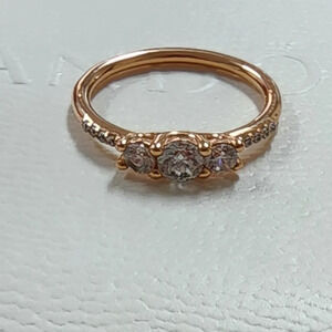 Pandora Clear Three-Stone Ring